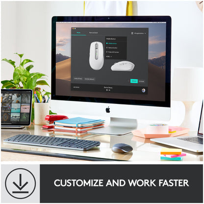 Miš brezžična + Bluetooth za notesnike Logitech MX Anywhere 3 Darkfield polnilna 4000DPI siva (910-005989)
