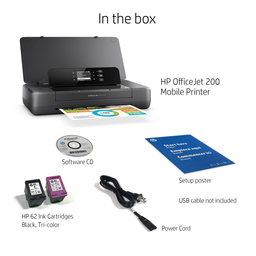 Tiskalnik Brizgalni Barvni prenosni HP OfficeJet 200 Mobile A4/Wi-Fi (CZ993A#670)