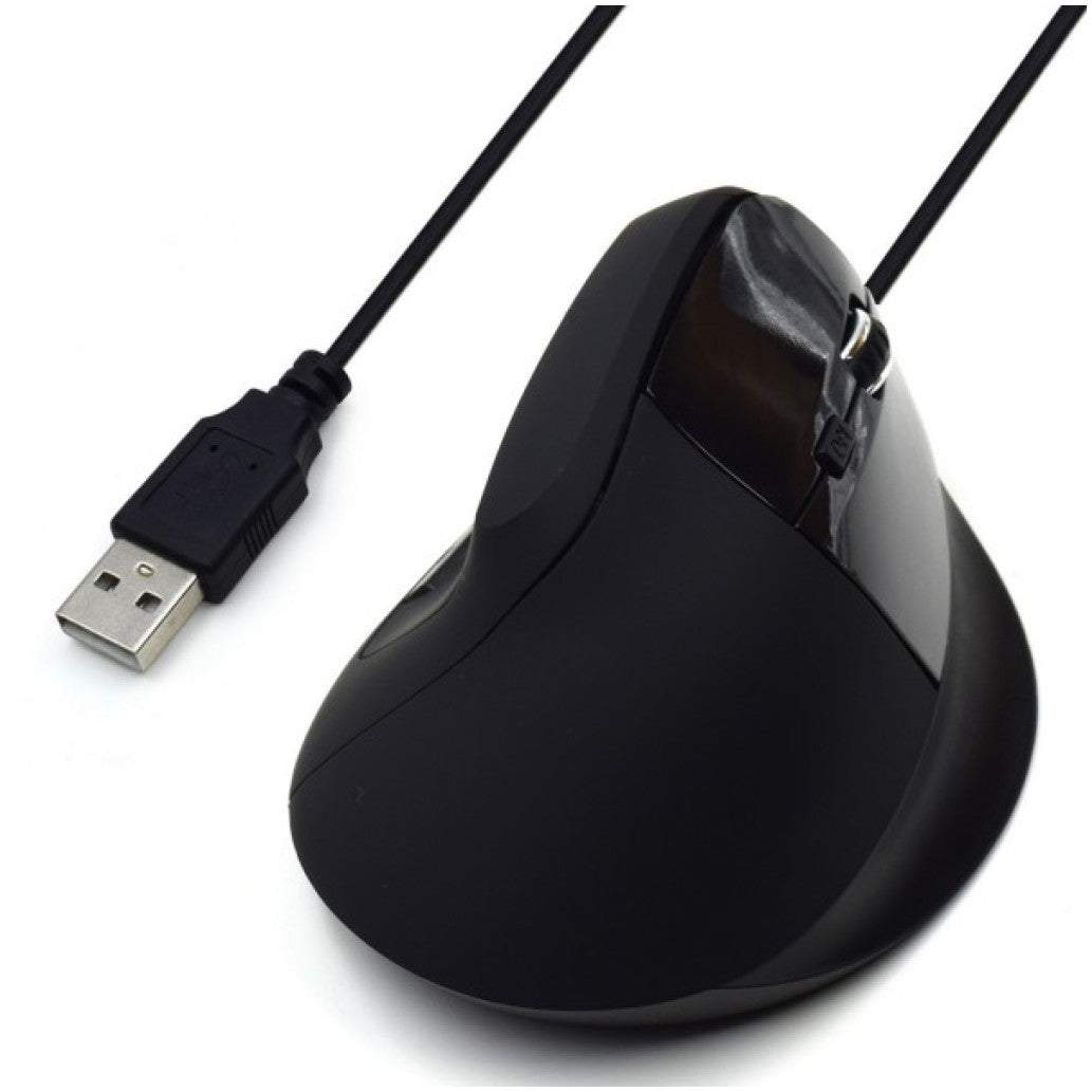 Miš Ewent USB optična Ergonomic Vertical 1800dpi črna (EW3157)