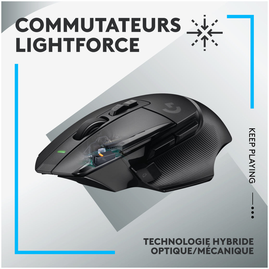 Gaming miška brezžična Logitech G502 X LightSpeed, črna (910-006180)