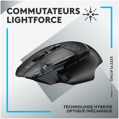 Gaming miška brezžična Logitech G502 X LightSpeed, črna (910-006180)
