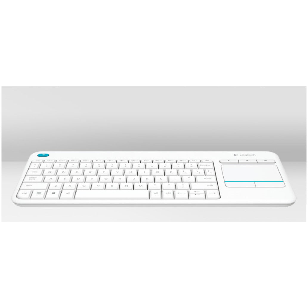 Tipkovnica brezžična Logitech K400 Plus US | bela + Touchpad (920-007128)