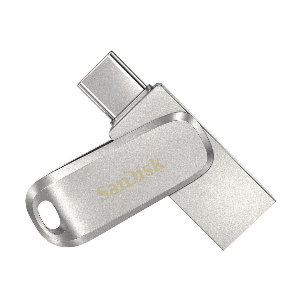 Spominski ključek 32GB USB 3.2/USB-C Sandisk Ultra Dual Luxe 150MB/s kovinski vrtljiv srebrn (SDDDC4-032G-G46)
