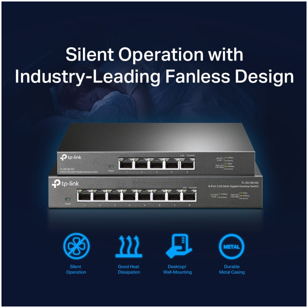 STIKALO 8-PORT TP-Link 2,5Gbp/s (TL-SG108-M2)