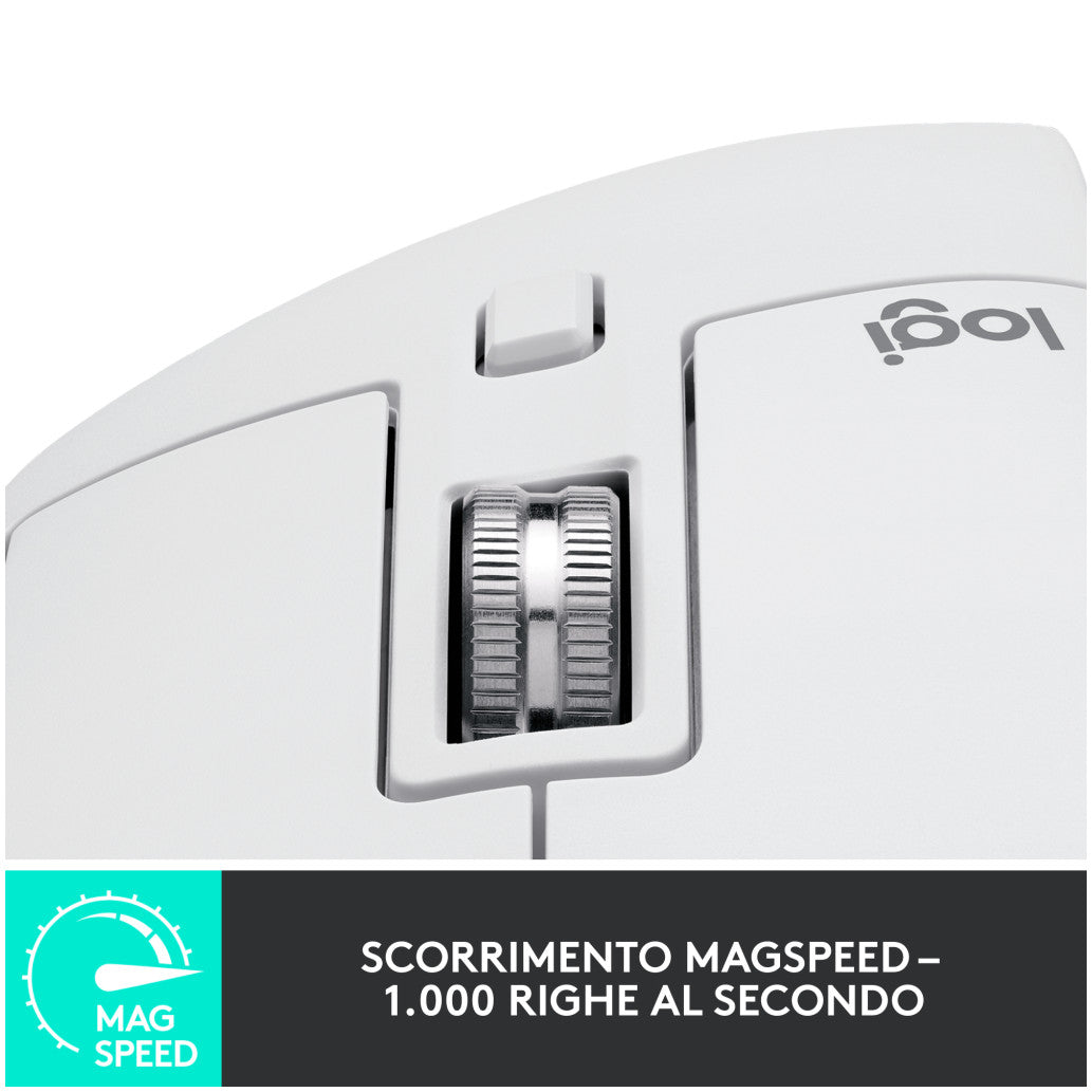 Miš brezžična + Bluetooth Logitech MX Master 3S Performance 8000DPI Unifying svetlo siva (910-006560)