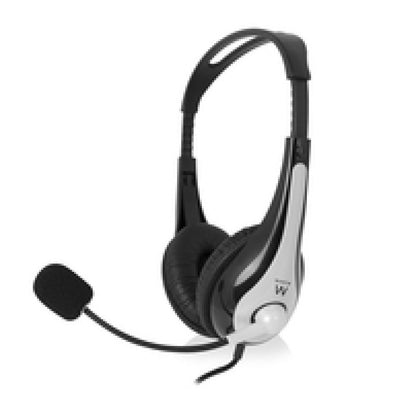 Slušalke žične naglavne 2x 3,5mm stereo Ewent nadzor glasnosti - z mikrofonom (EW3562)