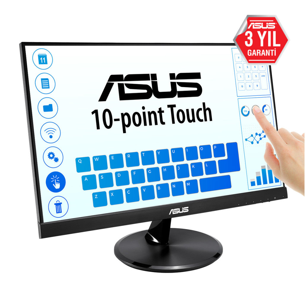 Monitor Touch 60,5 cm (21,5") Asus VT229H 1920x1080 5ms IPS VGA HDMI USB2.0 zvočniki 7H