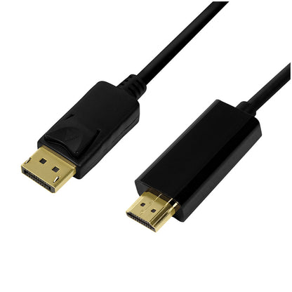 Kabel DisplayPort(m)=>HDMI(m) 1,00m 4K/30Hz črn LogiLink (CV0126)