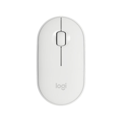 Miš Logitech brezžična + Bluetooth optična M350 bela Pebble (910-005716)