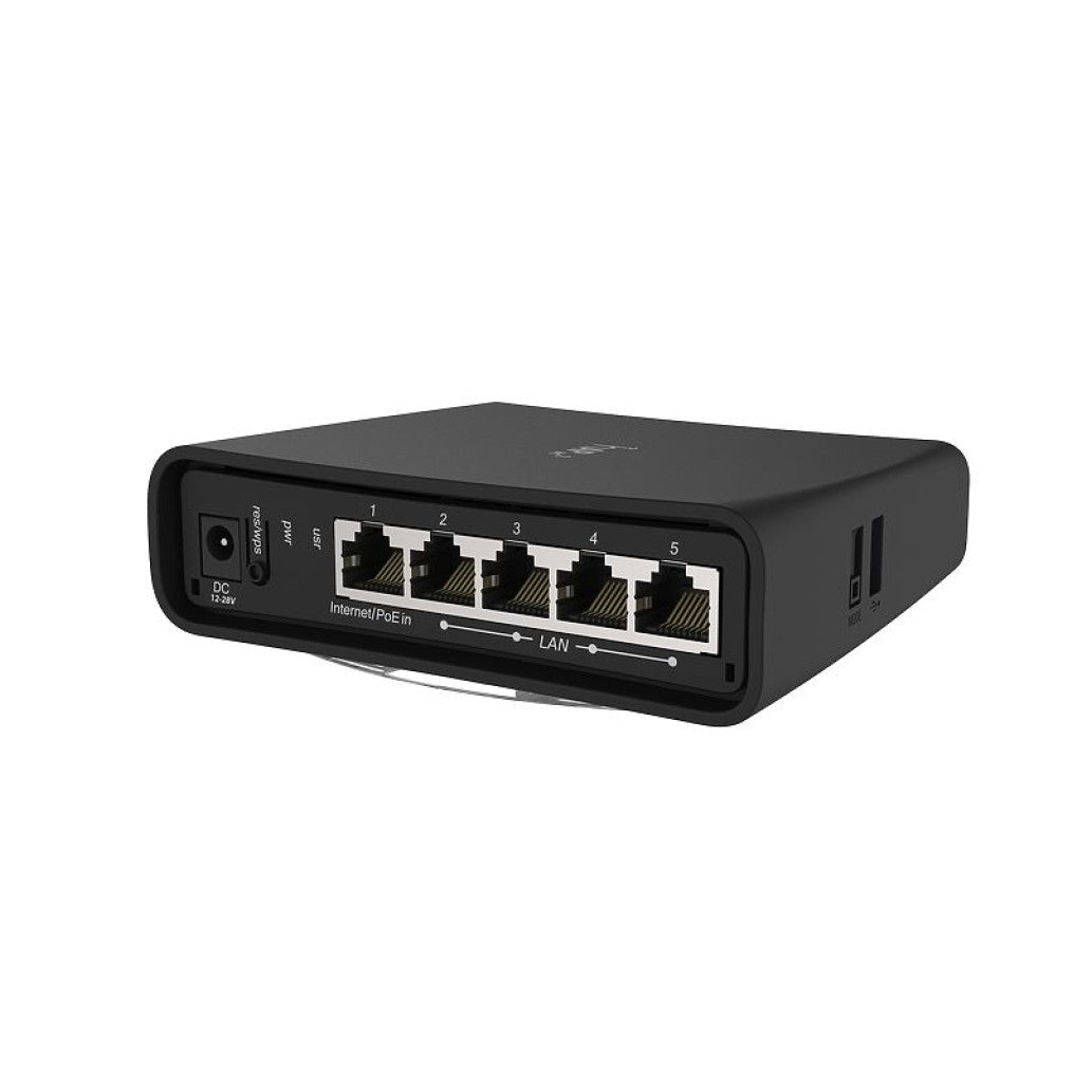 Usmerjevalnik brezžični Mikrotik hAP ac WiFi5 802.11ac AC1200 867Mbit/s pasivni PoE 4xLAN 1x notranja antena (RBD52G-5HacD2HnD-TC)