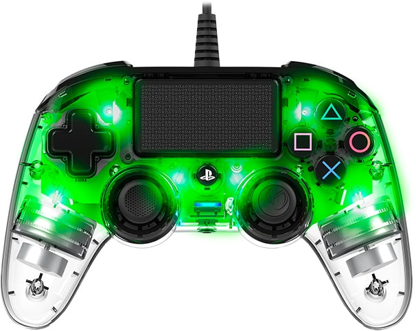 NACON PS4 TRANSPARENTEN ŽIČNI IGRALNI PLOŠČEK, ZELEN