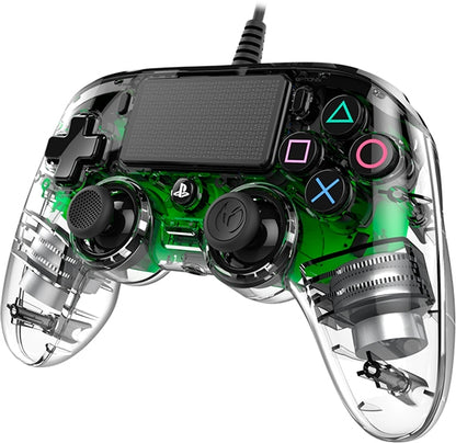 NACON PS4 TRANSPARENTEN ŽIČNI IGRALNI PLOŠČEK, ZELEN