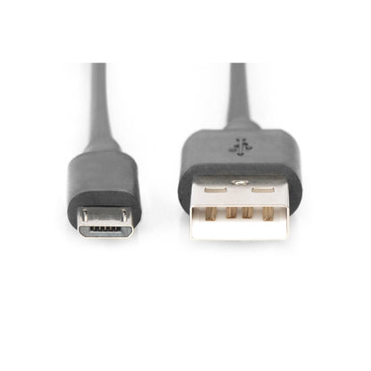 Kabel USB-A => micro USB 1,0m (za mobitele) dvojno oklopljen Digitus (AK-300110-010-S)