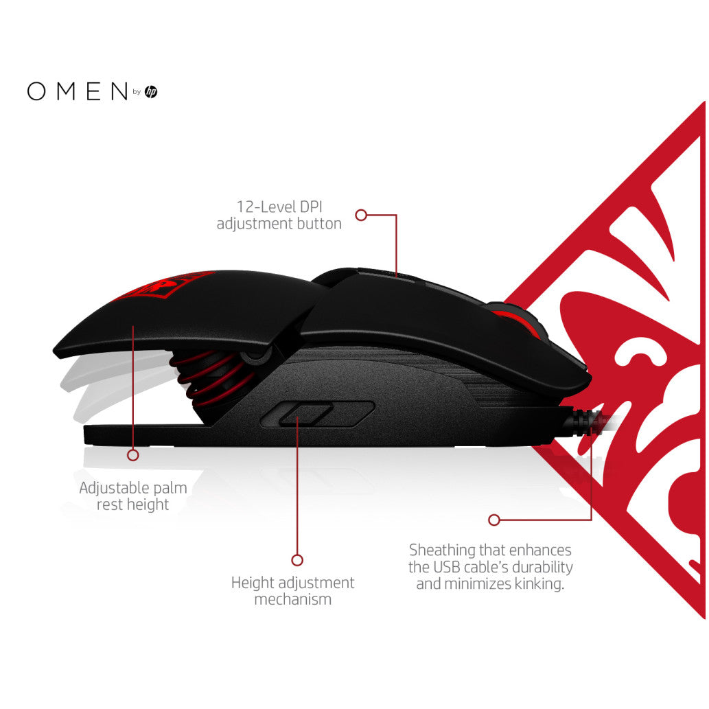 Gaming miška Žična HP Reactor by Omen, črna (2VP02AA#ABB)