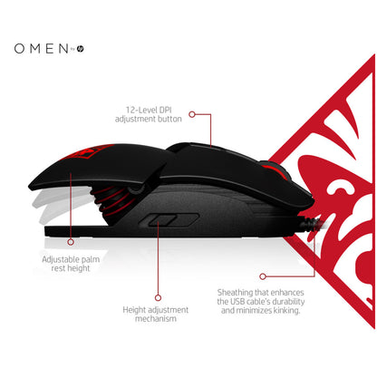 Gaming miška Žična HP Reactor by Omen, črna (2VP02AA#ABB)