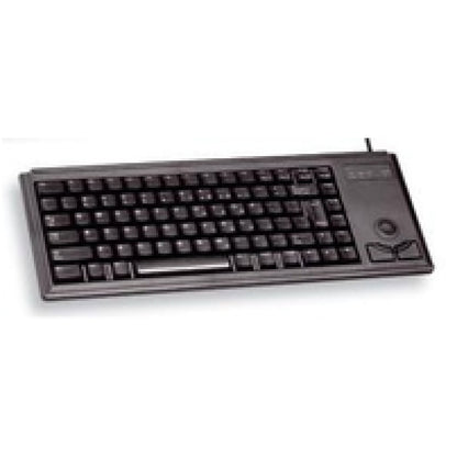 Tipkovnica Žična Cherry G84-4420 UK | črna + vgrajena miška (G84-4420LUBEU-2)