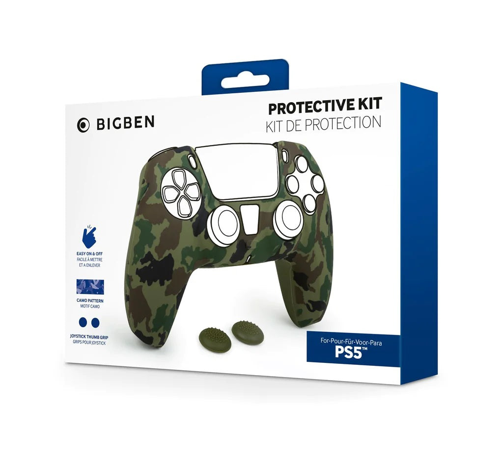 BIGBEN PS5 SILIKONSKA ŽAŠČITA CAMO GREEN