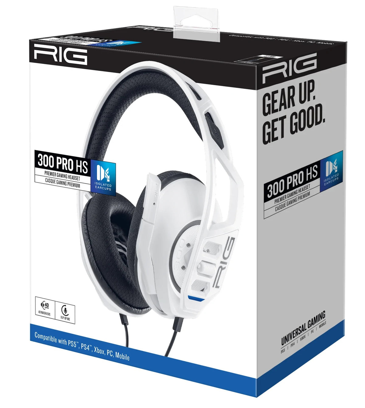 NACON HEADSET RIG 300 PRO HS WHITE SLUŠALKE