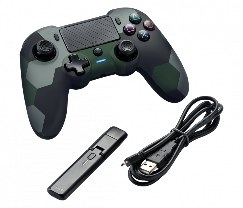 NACON PS4 ASYMMETRIC WIRELESS CONTROLLER GREEN CAMO IGRALNI PLOŠČEK