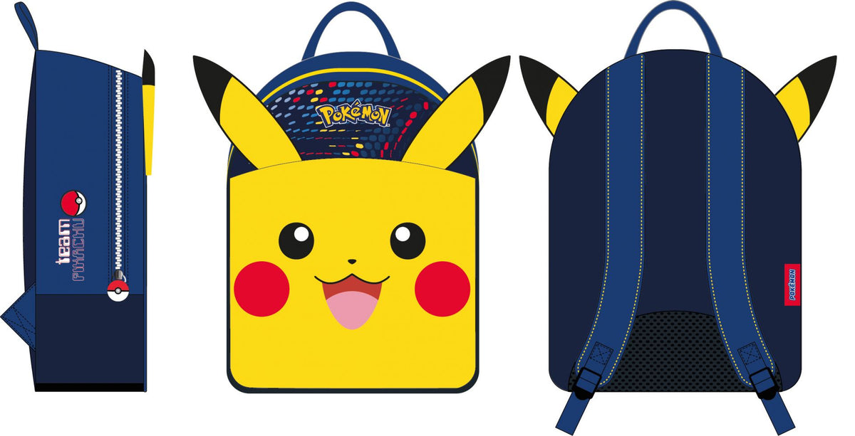 POKEMON - PIKACHU - JUNIOR nahrbtnik 32 cm modre barve