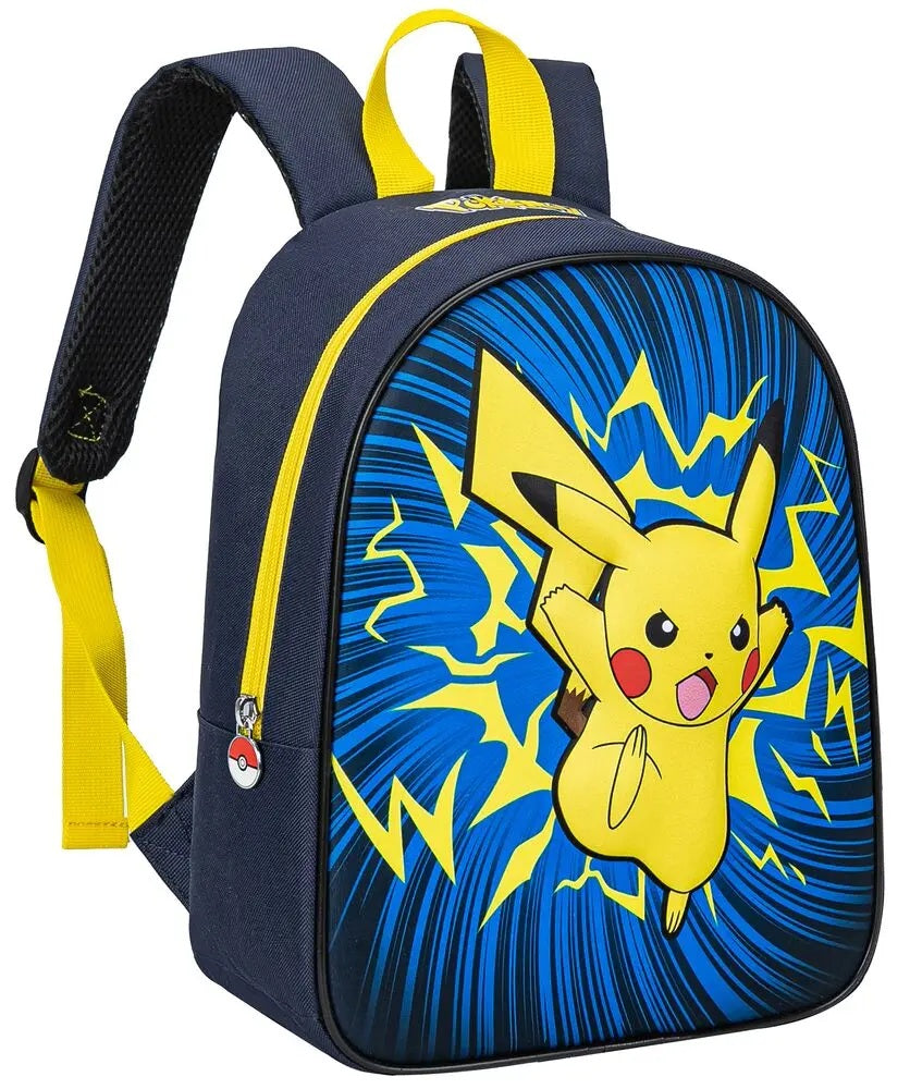 POKEMON - PIKACHU - JUNIOR nahrbtnik EVA 3D 32CM modre barve