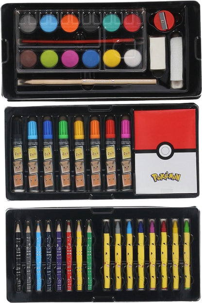 POKEMON - ustvarjalni kovček za risanje in barvanje – 52-delni