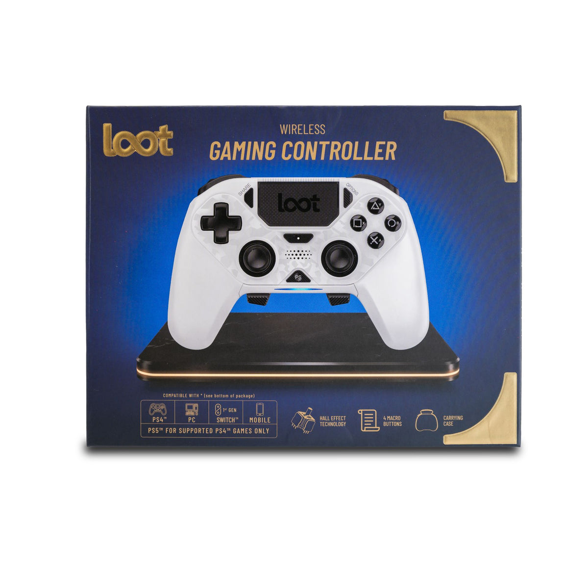 LOOT BREZŽIČNI KONTROLE ZA PS4/SWITCH/PC/MOBILE - BELE BARVE