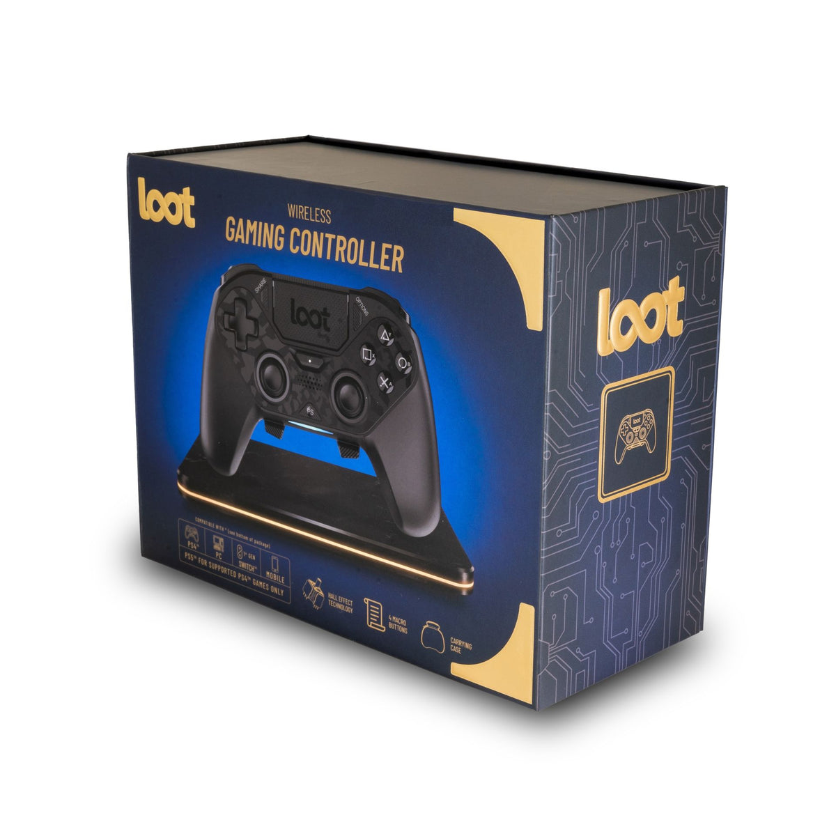 LOOT BREZŽIČNI KONTROLE ZA PS4/SWITCH/PC/MOBILE - ČRNE BARVE