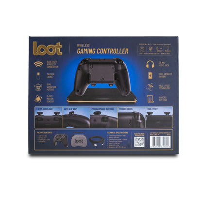 LOOT BREZŽIČNI KONTROLE ZA PS4/SWITCH/PC/MOBILE - ČRNE BARVE