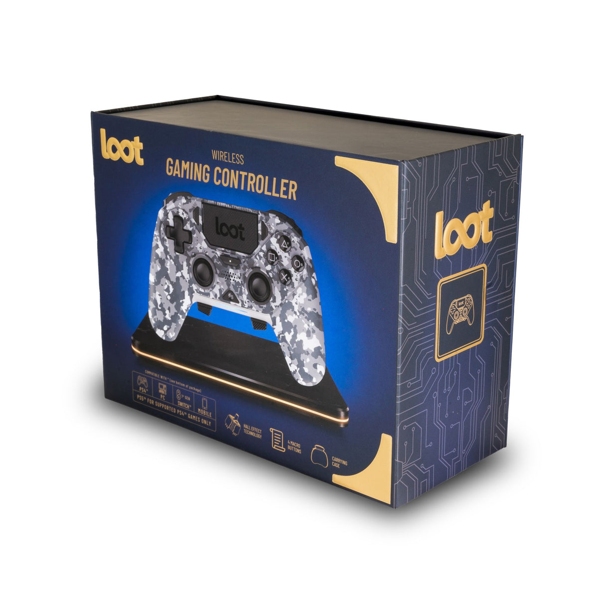 LOOT BREZŽIČNI KONTROLE ZA PS4/SWITCH/PC/MOBILE - SIVA MASKIRNA BARVA
