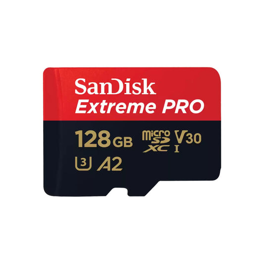 Spominska kartica microSDXC 128GB Sandisk Extreme Pro 200MB/s/90MB/s U3 V30 UHS-I +adapter (SDSQXCD-128G-GN6MA)