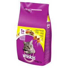WHISKAS 1+ Adult, briketi, piščanec, 1.4kg