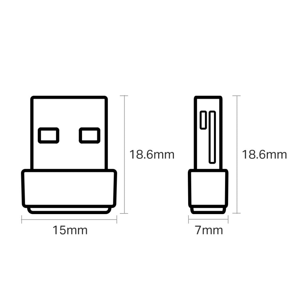 Brezžični mrežni adapter USB 2.0 TP-Link WiFi5 802.11ac AC600 633Mbit/s dualband Nano (Archer T2UNano)