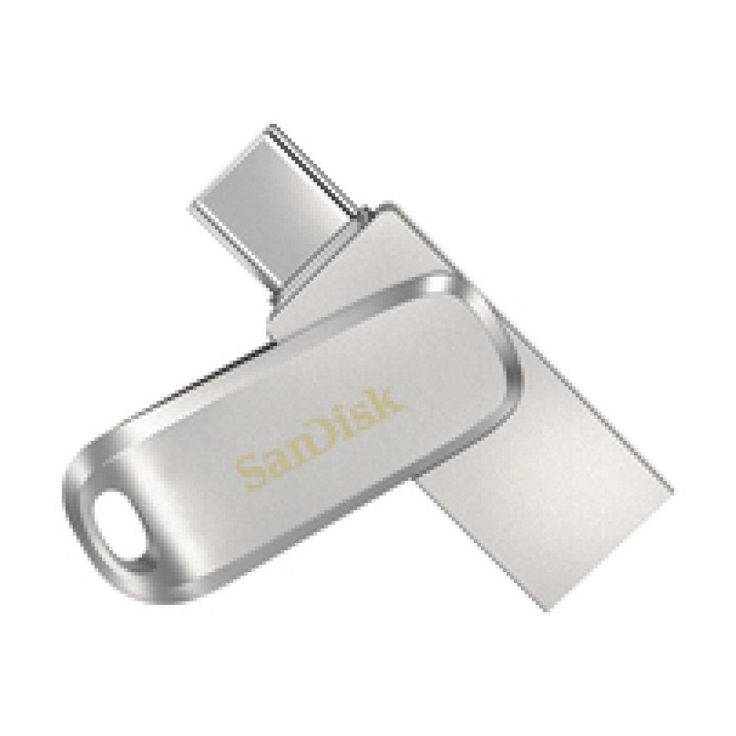 Spominski ključek 32GB USB 3.2/USB-C Sandisk Ultra Dual Luxe 150MB/s kovinski vrtljiv srebrn (SDDDC4-032G-G46)