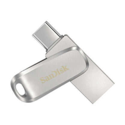 Spominski ključek 32GB USB 3.2/USB-C Sandisk Ultra Dual Luxe 150MB/s kovinski vrtljiv srebrn (SDDDC4-032G-G46)