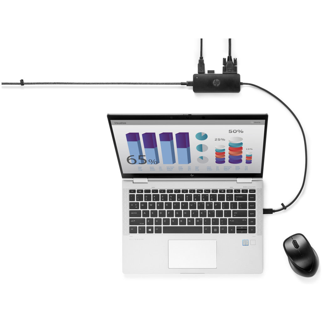 Priklopna postaja USB-C => HP Travel Hub G2 2xUSB 3.2 1x USB-C VGA HDMI
