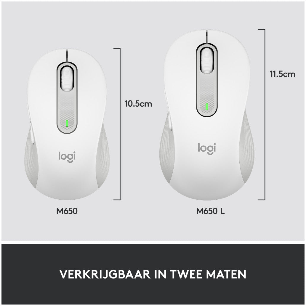 Miš brezžična + Bluetooth Logitech M650 2000DPI Signature bela (910-006255)