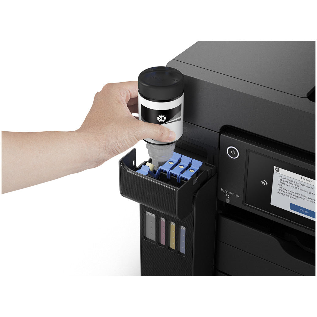 Tiskalnik multifunkcijski brizgalni barvni Epson EcoTank Office Pro A3 L15150 A3 duplex tisk duplex skeniranje faks USB LAN WiFi 25ppm (C11CH72402)