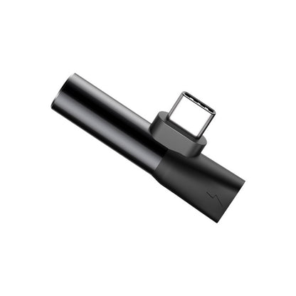 Adapter Audio USB-C M => 3,5mm Ž + USB-C Ž za polnjenje BASEUS - črn (CATL41-01) EOLS-P