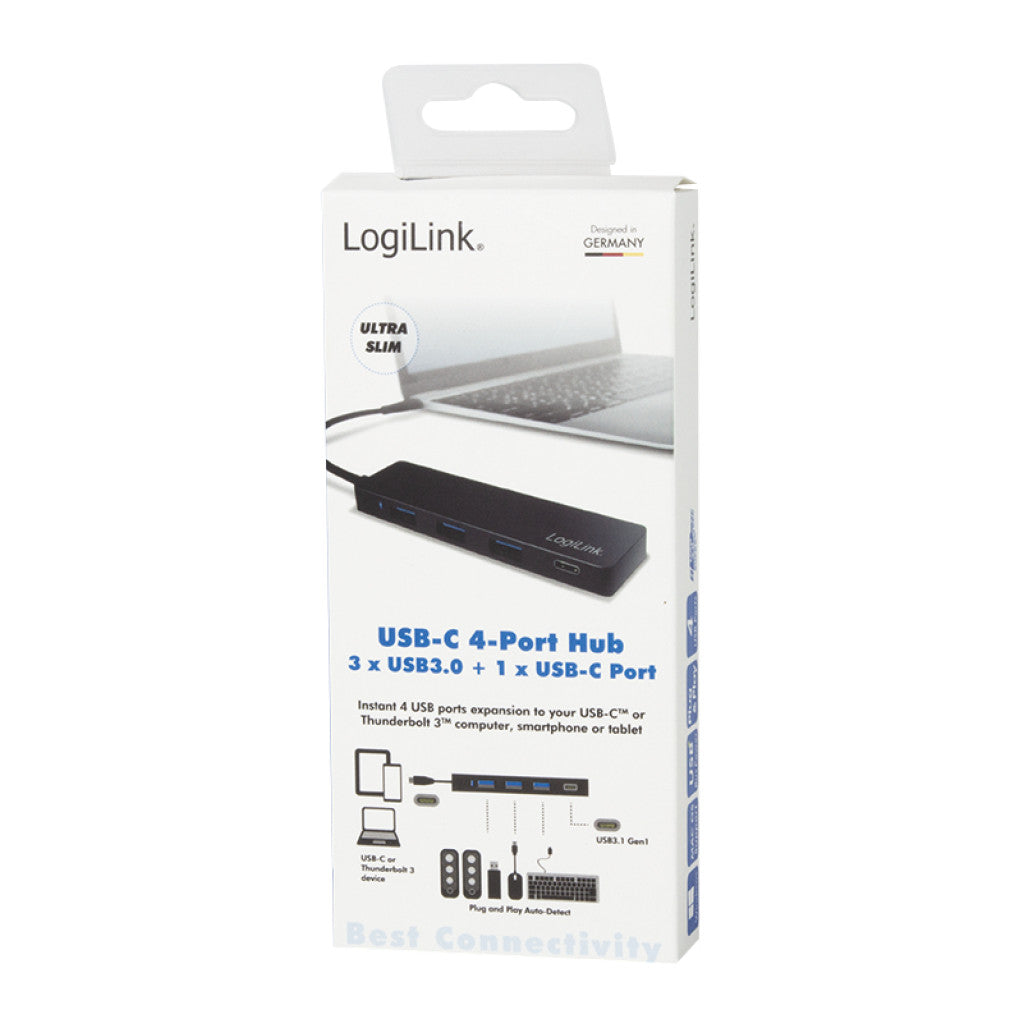 HUB USB-C => 3x USB 3.0 tip A 1x USB-C Thunderbolt 3 LogiLink (UA0311)