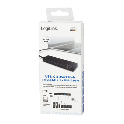 HUB USB-C => 3x USB 3.0 tip A 1x USB-C Thunderbolt 3 LogiLink (UA0311)