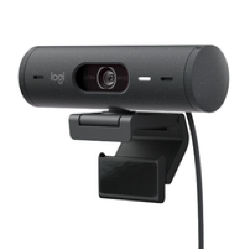 Spletna kamera Logitech BRIO 500 4MP FHD 30FPS 90° USB-C grafitna Autofokus 4xdigitalni zoom dvojni mikrofon pokrov za lečo (960-001422)