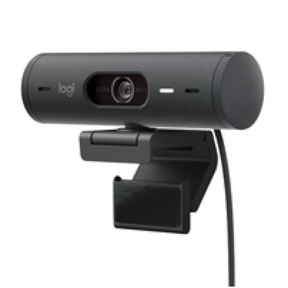 Spletna kamera Logitech BRIO 500 4MP FHD 30FPS 90° USB-C grafitna Autofokus 4xdigitalni zoom dvojni mikrofon pokrov za lečo (960-001422)