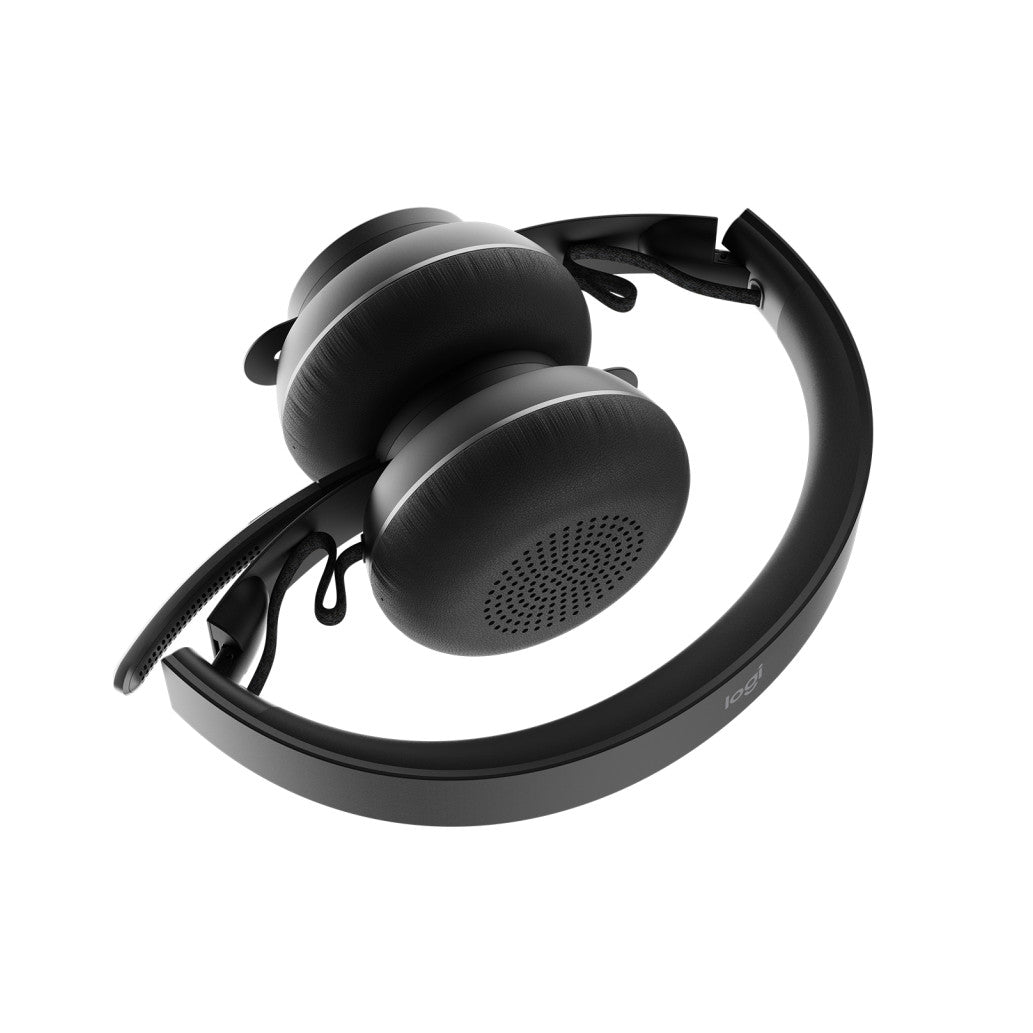 Slušalke brezžične Logitech naglavne z 2x mikrofonom Bluetooth + USB-C Zone Plus črna Bluetooth (981-000919)