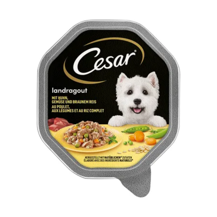 CESAR, aluminijasta posodica, perutnina in zelenjava, 150g