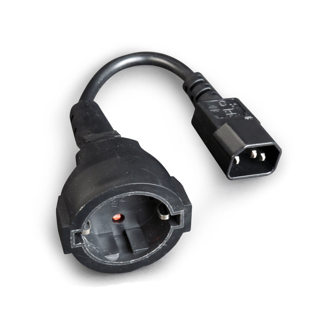 UPS napajalni adapter 220 IEC 320 C14 - SCHUKO (Ž) 0,15m črn Cablexpert /(PC-SFC14M-01)
