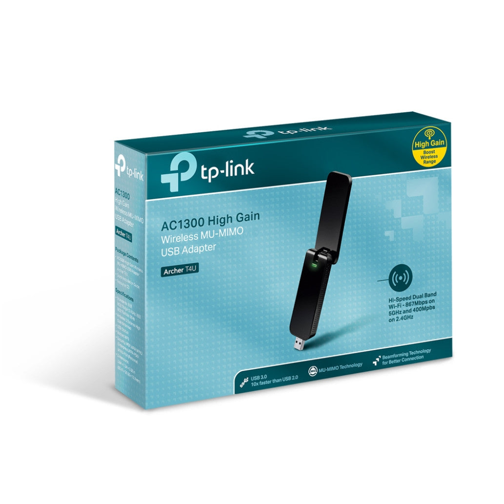 Brezžični mrežni adapter USB 3.0 TP-Link WiFi5 802.11ac AC1300 867Mbit/s Dualband Nano (Archer T4U)