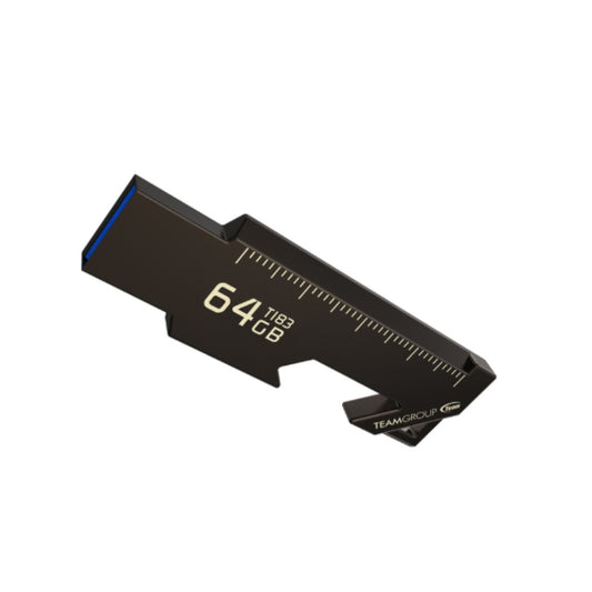 Spominski ključek 64GB USB 3.2 Teamgroup T183 90MB/s 35MB/s - kovinski/več funkcijski/črn (TT183364GF01)