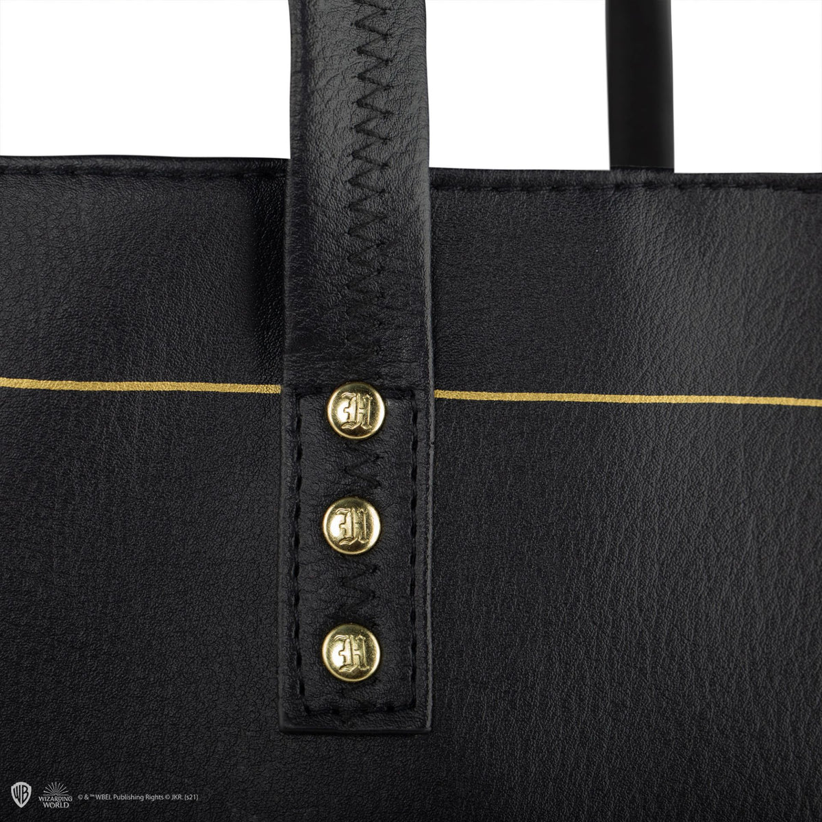 CINEREPLICAS: Harry Potter - Hogwarts Black PU Leather shopping bag