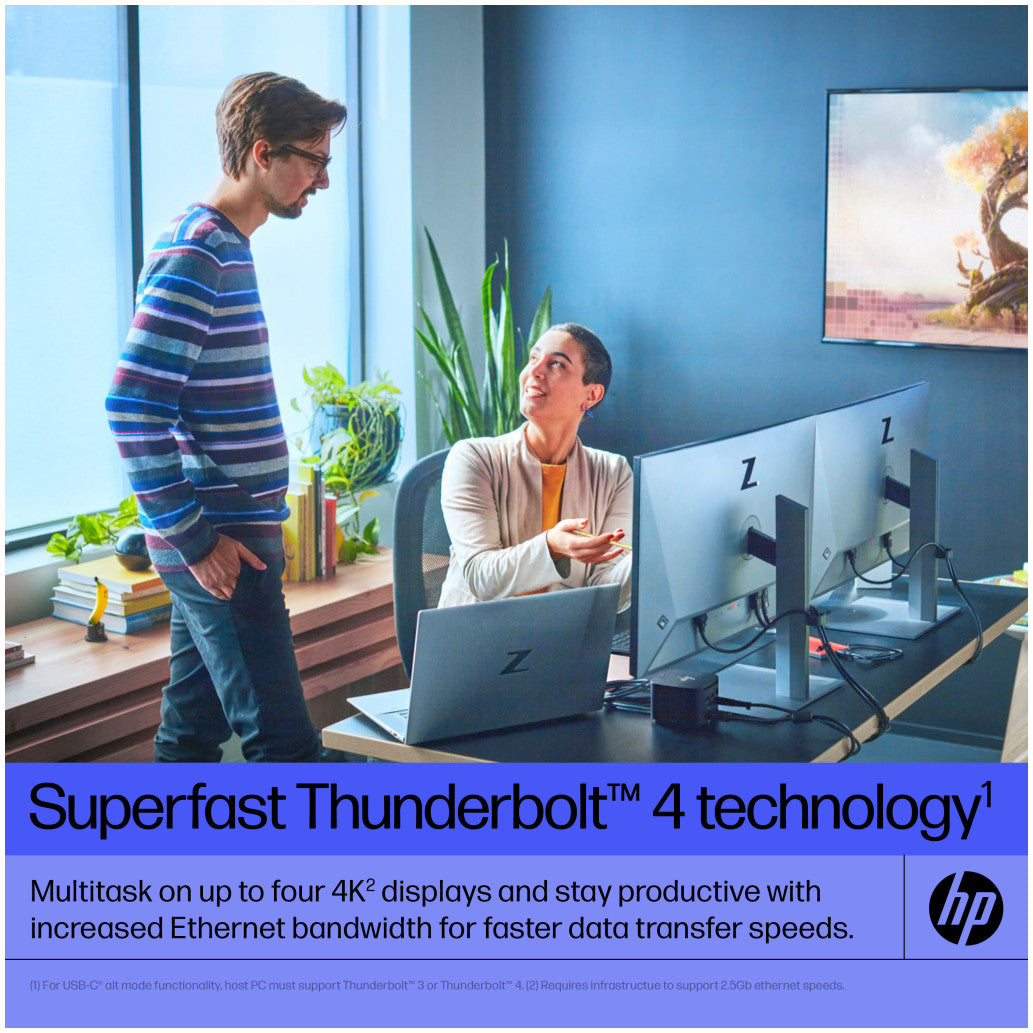 Priklopna postaja USB-C => HP Dock Thunderbolt 4 Dock G4 2xDisplayPort HDMI 4xUSB3.2 USB-C 120W RJ45 - (4J0A2AA#ABB)